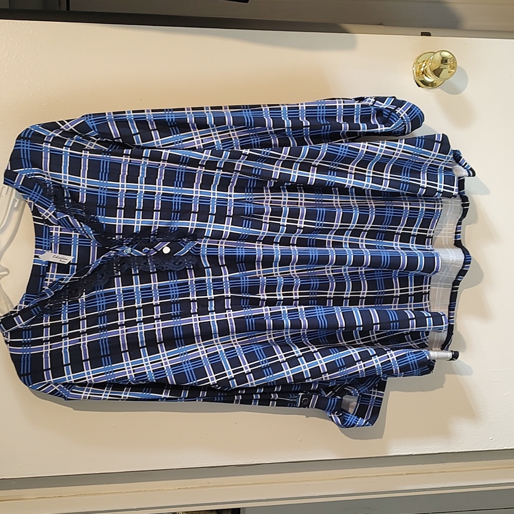 New York Collection Women's Blue Top Size 3X